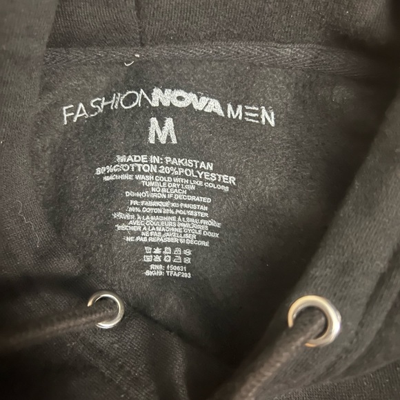 Mens Fashion Nova Unapologetic Hoodie Black & Yellow | Medium - Picture 6 of 8